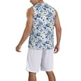 thumbnail image 2 of Naloa Blue Paisley Basketball Jersey Reversible Men's Mesh Athletic Sports Shirts Training Practice S-4XLXX-Large, 2 of 6