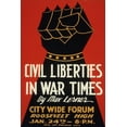 thumbnail image 2 of WPA 23x32 White Modern Wood Framed Museum Art Print Titled - Civil Liberties in War Times - Lecture, 2 of 4
