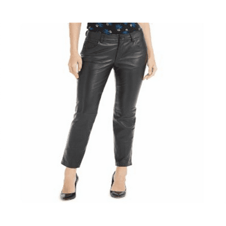 Anne Klein Women's Leather Pants Black Size 2