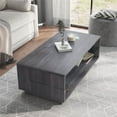 thumbnail image 6 of Furniture of America Celma Wood 2-Shelf Coffee Table in Distressed Gray, 6 of 9