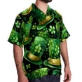 thumbnail image 2 of Saint Patrick's Day Men's Short Sleeve Beach Shirts, Casual Poplin Button Down Shirt, Summer Casual Printed Unisex Shirts, 2 of 6