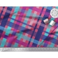 thumbnail image 2 of Soimoi Poly Georgette Fabric Check Check Printed Craft Fabric by the Yard 52 Inch Wide, 2 of 3