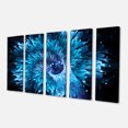 thumbnail image 2 of Blue Magical Wormhole Fractal - Large Abstract Canvas Wall Art, 2 of 3