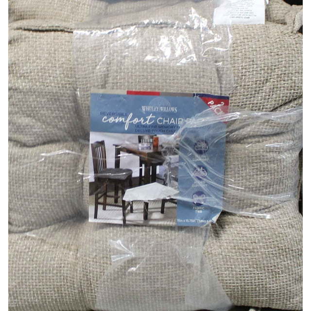 Whitley Willows Coussin de Chaise Réversible Confort 2 Pack Beige
