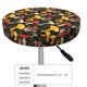 thumbnail image 4 of Balery Mushrooms And Fern Stems Fundas de asiento para taburete de bar redondo de tela de terciopelo ajustables que protegen de arañazos y manchas para sillas de 14 a 17 pulgadas.-13 inch, 4 of 7