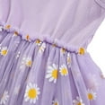 thumbnail image 6 of GYRATEDREAM Toddler Baby Girls Spaghetti Straps Mesh Dress Daisy Print Ribbed Knit Sleeveless Princess Party Tutu Dress for 12 Months-5 Years, 6 of 8