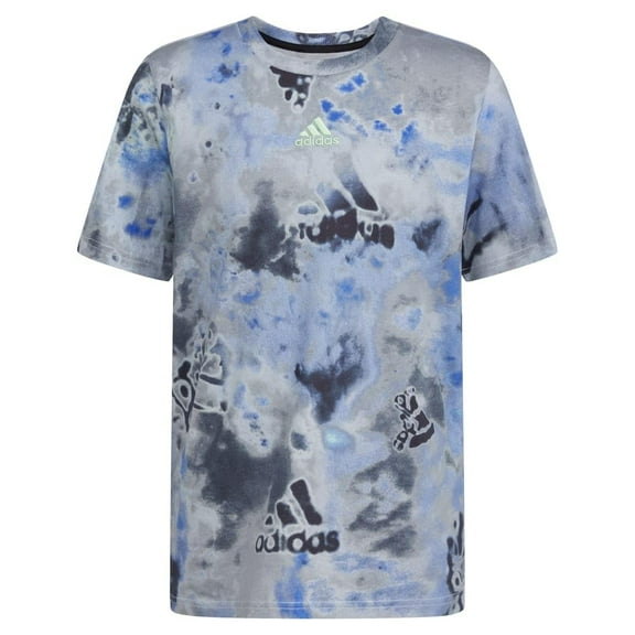 AOP TIE DYE WASH TEE Medium Grey Heather