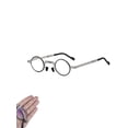 thumbnail image 2 of Folding Reading Glasses With Case Vintage Anti-Blue Light Glasses Men Women Rotation Presbyopia Eyeglasses with Metal Frame, 2 of 9