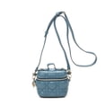 thumbnail image 1 of Pre-Owned Dior Teal Micro Lady Dior Vanity Case Shoulder Bag Cannage Lambskin Leather, 1 of 9