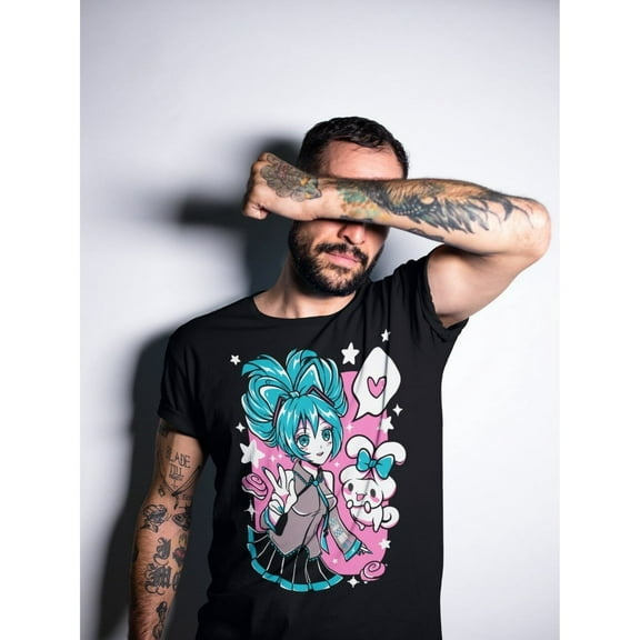 Vocaloid Hatsune Miku × Sanrio Cinnamoroll Anime Manga Unisex Tshirt T-Shirt Tee