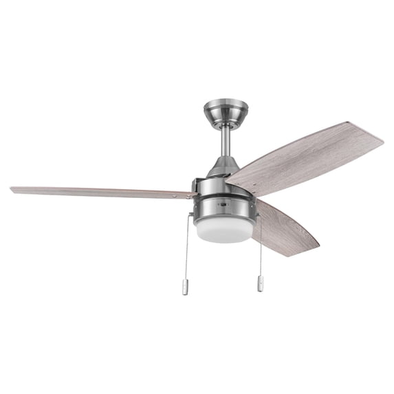 Open Box Honeywell Berryhill Ceiling Fan, Quiet Motor and Pull Chain, 48", Brushed Nickel