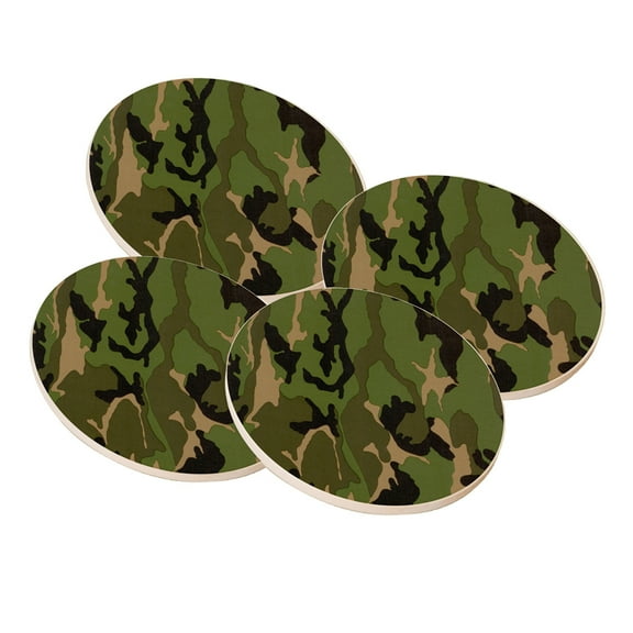 KuzmarK Sandstone Drink Coaster (set of 4) - Camoflauge
