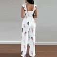 thumbnail image 5 of zanvins Ensembles 2 Pcs pour Femmes Mode Été Femmes Été Col Rond Imprimé Décontracté Sans Manches Haut + Pantalon Ensemble, 5 of 5