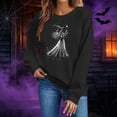 thumbnail image 3 of Trikvn Women's Vintage Witch Graphic Sweatshirts Magic Spell Pullover Tops Fall Long Sleeve Crewneck Shirts Casual Loose Fit Novelty Halloween Outerwear Jumper, 3 of 6