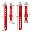 thumbnail image 2 of Correa de reloj de silicona deportiva Pulsera de fitness Reemplazo de correa de silicona para Garmin / HUAWEI / Samsung 20 mm, Rojo Vogacara EL2640-02, 2 of 2