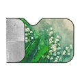 thumbnail image 2 of YFYANG Front Windshield Sun Shade, Watercolor Bell Orchids Foldable Car Visor for Cars, Trucks, SUVs, Medium, 2 of 9