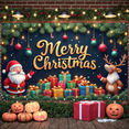 thumbnail image 5 of Colorful Design Merry Christmas Santa Claus Festive Theme Reindeer Decorative Banner for Holiday Celebration Indoor Party Family Gathering, 5 of 5