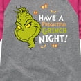 thumbnail image 3 of The Grinch - Have A Frightful Grinch Night  - Toddler & Youth Girls Raglan Graphic T-Shirt, 3 of 5