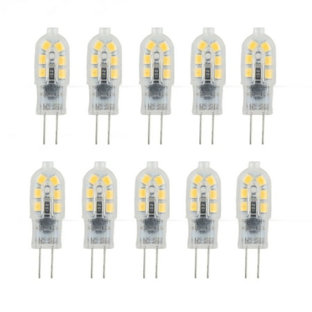 

10 Pack G4 2835 LED Bulb Transparent Led Lamp Plug in Light Bulb AC220V for Camper Cabinet Landscape Light 2700 Warm Light