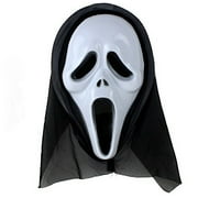 Ghostface Mask with Shroud Costume Accessory