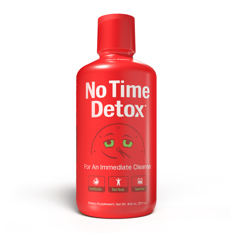 No Time Detox® Herbal Detox Support Drink – Fruit Punch – 32 fl oz