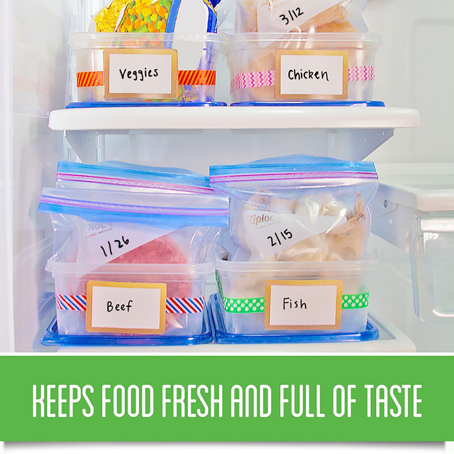 Ziploc Freezer Bags Medium 3 Pack, 3 x 34 Bags