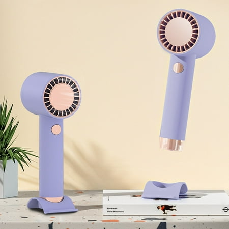 

PWPSG USB Rechargeable Handheld Turbo Fan with 3 Quiet Speeds Portable Mini Desk Fan for Outdoor Office and Dormitory Use Purple