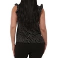 thumbnail image 3 of Tops With Ruffle Armhole Detail - Black, 3 of 6