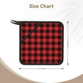 thumbnail image 2 of 1 PCS Pot Holders for Kitchen - Heat Resistant Silicone Pot Holders with Hanging Loop, black red buffalo plaid Checkered Non Slip Oven Hot Pads, Potholders for Decor Baking Cooking Kitchen, 2 of 6