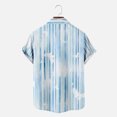thumbnail image 5 of EQWLJWE Chemise d'Été pour Hommes Chemise Décontractée à Boutons Rayures avec Poche Col Rabattu Manches Courtes Chemise Blouse Manches Courtes Hauts pour Hommes, 5 of 5
