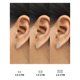 thumbnail image 5 of JeenMata Pendientes Minimalistas con Solitario de Moissanita de Talla Esmeralda de 2 Quilates Bañados en Oro Blanco de 18 K sobre Plata, 5 of 9