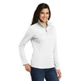 thumbnail image 4 of Port Authority Ladies Pinpoint Mesh 1/2 Zip -XS (White), 4 of 6