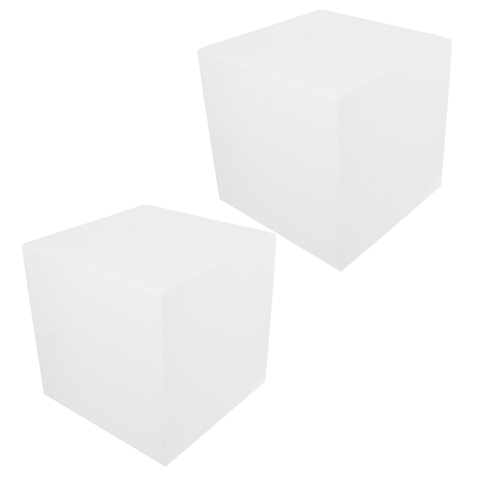 DEEPCRAFF 2Pcs High Density White Foam Cubes for Crafting Easy to Shape Modeling Foam for Floral Use
