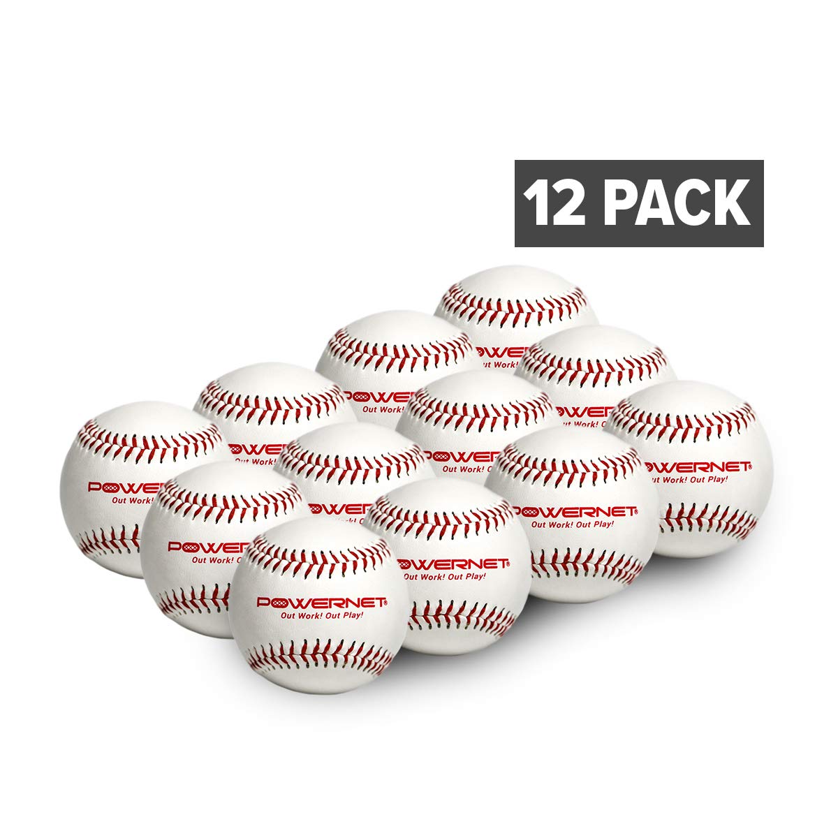 Practice Baseballs 12 PK Recreation Grade Regulation Size Balls
