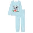 thumbnail image 5 of FOR U DESIGNS Cartoon Elephant Pjs Sets for Women Long Sleeve and Pants Set of 2 Size L Sleepwear Long Crewneck Tops Nightwear Conmfortable Loungewear for Women, 5 of 6