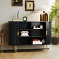 thumbnail image 6 of CBJCBJ 47" Sideboard Buffet Cabinet with Storage, Modern Accent Cabinet for Dining Room,Black, 6 of 6