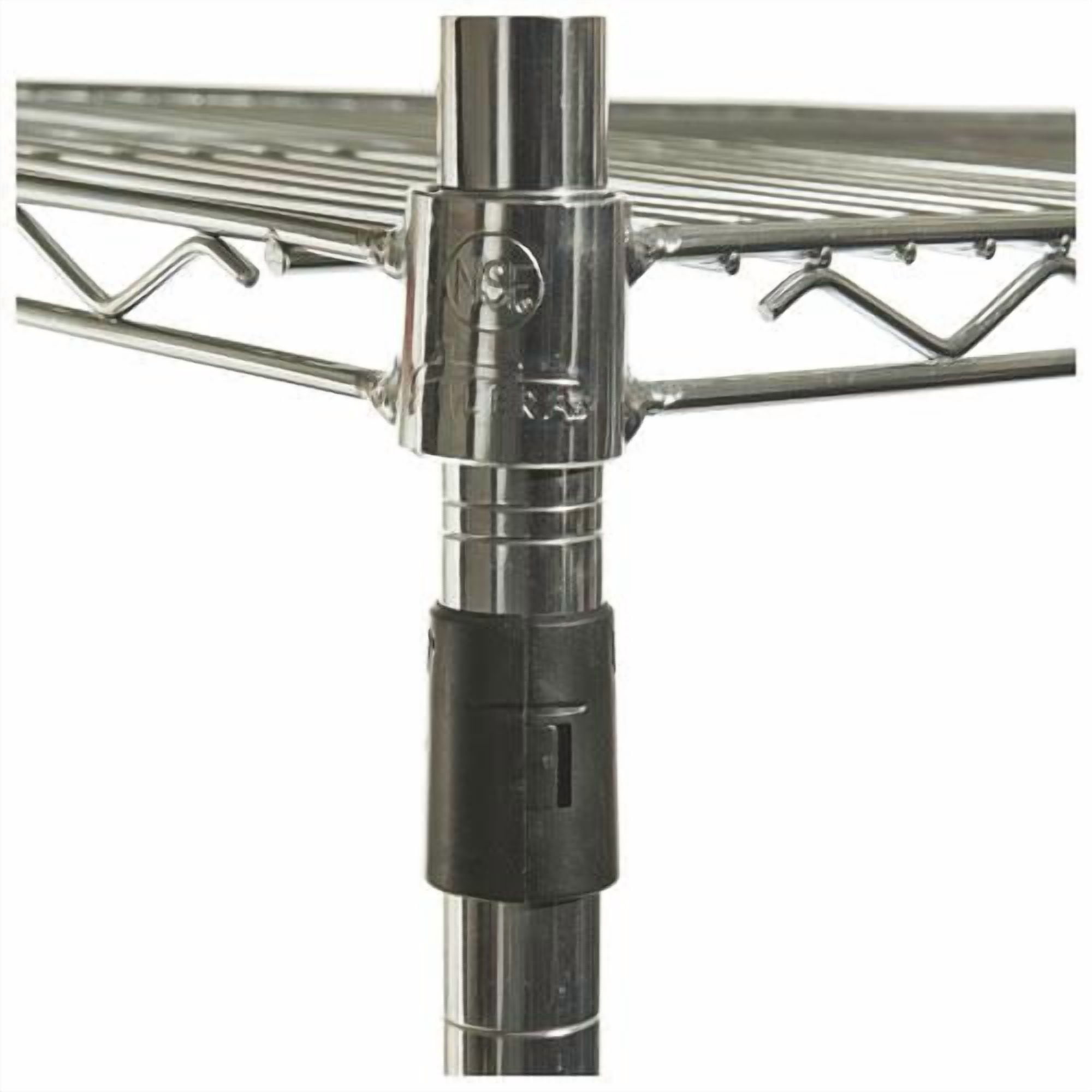 Alera SW503624SR Industrial Wire Shelving Starter Kit 4 Shelves 36w x 24d x 72h Silver