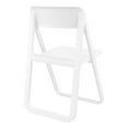 thumbnail image 2 of Luxury Commercial Living 32.25" White Solid Outdoor Resin Folding Chair, 2 of 8