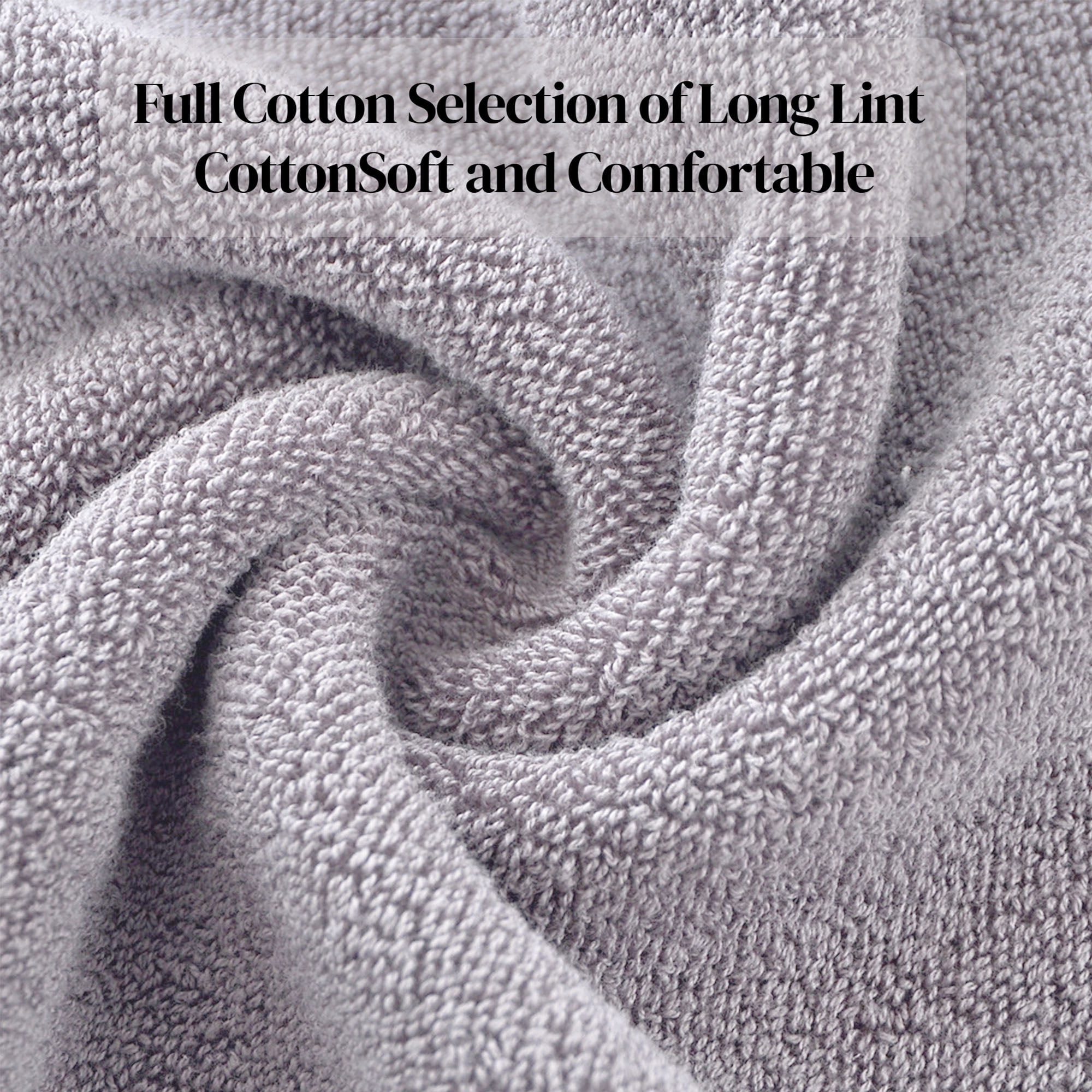 6 Piece Bath Towel Set, Includes 2 Bath Towels, 2 Washcloths, 2