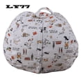 thumbnail image 2 of Bolsa de almacenamiento de juguetes de peluche para niños, bolsa de lona de gran capacidad para guardar juguetes para niños, 16 pulgadas, 2 of 5