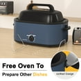 thumbnail image 3 of Royalcraft 22 Quart Electric Turkey Roaster Oven with Visible Glass Lid,Removable Pan & Rack, Stainless Steel,Blue, 3 of 12