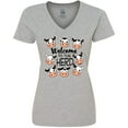thumbnail image 3 of Inktastic Welcome to the Herd with Cute Black and White Holstein Cows Women's V-Neck T-Shirt, 3 of 5