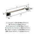 thumbnail image 6 of Amerock Highland Ridge Brushed Nickel 18 inch (457mm) Towel Bar, 6 of 8