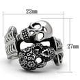 thumbnail image 2 of Luxe Jewelry Designs Men's Stainless Steel Ring with No Stone in No Stone - Size 12 (Pack of 2), 2 of 4