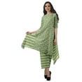 thumbnail image 1 of Moomaya Ensemble Kurti Asymétrique Imprimé pour Femme Grande Taille, Chanderi en Coton, 1 Unité, 1 of 6