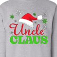 thumbnail image 3 of Inktastic Uncle Claus with Christmas Santa Hat and Snowflakes Adult Sweatshirt, 3 of 4