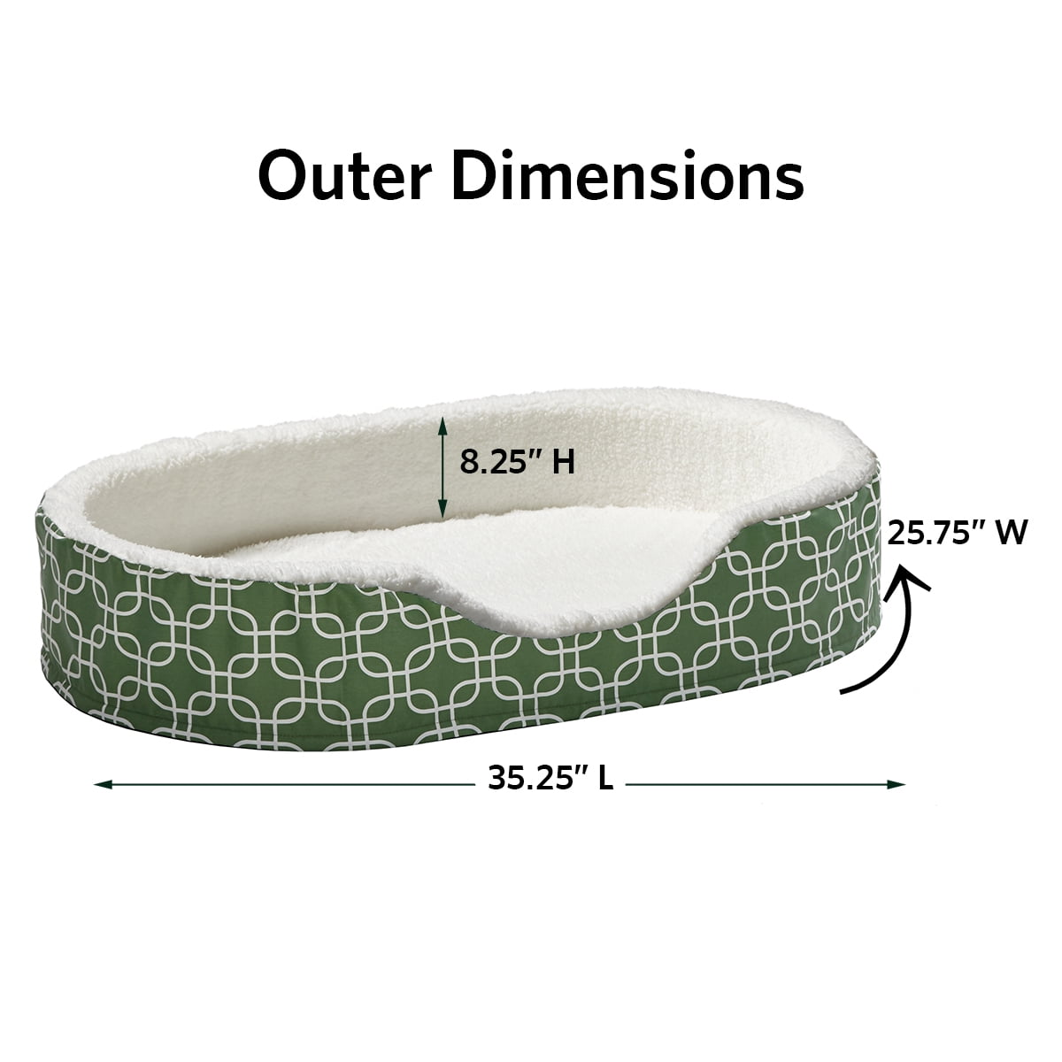 MidWest Homes for Pets QuiteTime Teflon Nesting Dog/Cat Pet Bed, Green, 36 in
