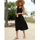 thumbnail image 5 of Vestido midi Zeagoo, casual, sin mangas, para mujer, 5 of 8