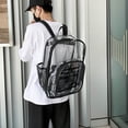 thumbnail image 2 of Moda Mujer Mochila transparente Estudiantes Estilo preppy Mochilas grandes (Negro) Likrtyny  Para estrenar, 2 of 8