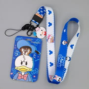 Cartoons Mickey Mouse Stitch Kids Cute Neck Strap Lanyards Keychain Badge Holder ID Card Pass Lanyard for Key Accessories